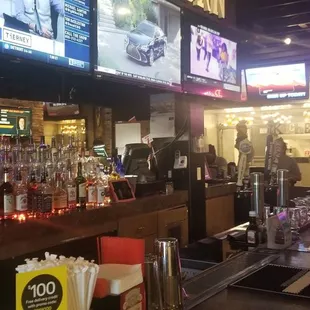 Bar area with TVs.