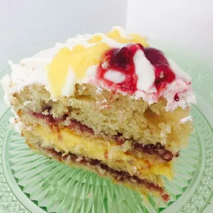 White chocolate raspberry cream cake