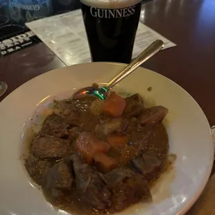 Guinness &amp; beef stew for St Pat&apos;s day menu. Yum