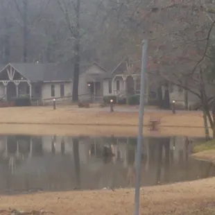 Sunset view of 2 of our 12 cabins.