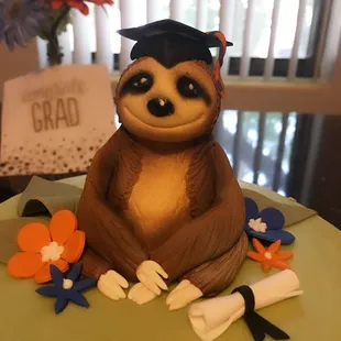 a slotty slotty graduation cake