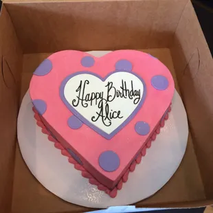 Initial photo of cake when I picked it up from shop. I wish my photo could have captured the sugar glitter awesome but imagine the sparkle.