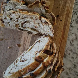 a sliced loaf of sourdough