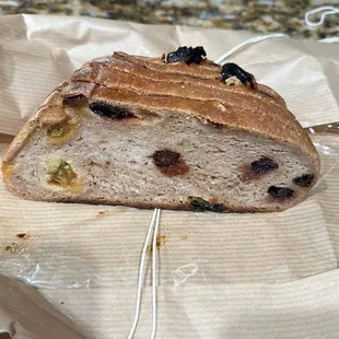 Gluten free cinnamon raisin bread