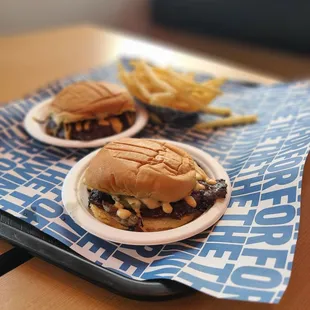 2 Single Smash Burger and Fries
