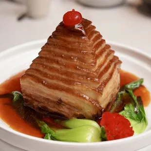 a plate of food on a table