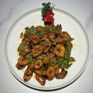 a plate of food on a table