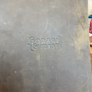 Menu cover
