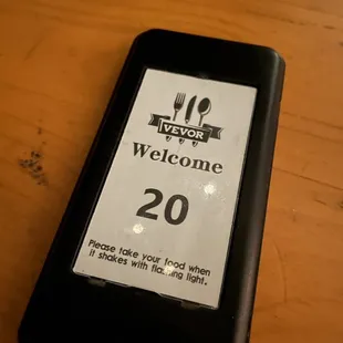 Beeper to let you know your food is ready