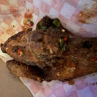 Thai fried chicken wings