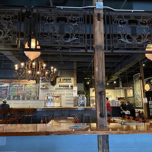 Sitting by the fire looking out to the back bar area.