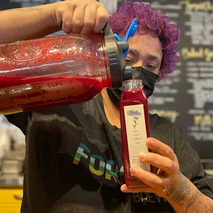 House-made juice at Forager Cafe available daily.