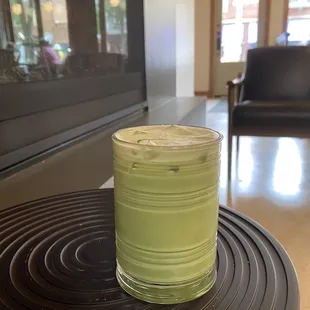 Iced matcha latte