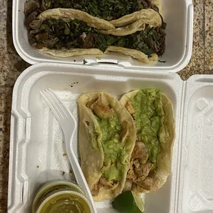 Regular chicken tacos and .99 cent steak tacos on Tuesday.
