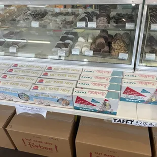 a display of various types of candies