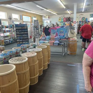 a woman standing in a store