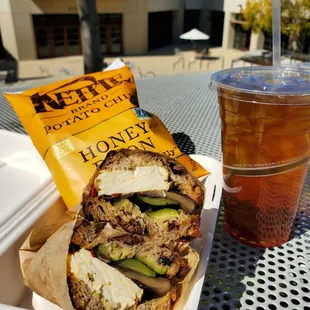 Vegan panini with tofu