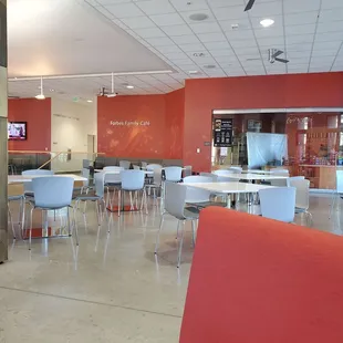 Inside the cafe. New furniture and interior as of 2/25/2022! Lots of seating. Outlets and wifi available.