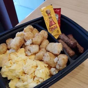 Breakfast bowl with turkey sausage