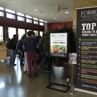 Front entrance to the food area after walking in from the Quad