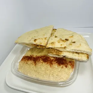 Hummus with pita bread