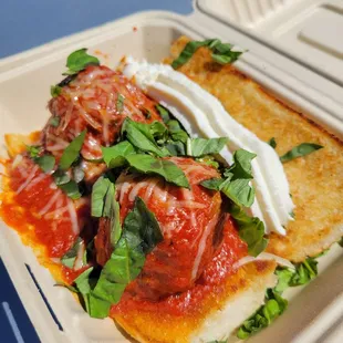 Meatball sandwich special