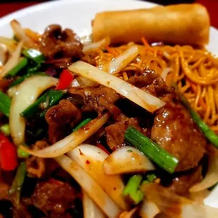 Mongolian Beef with lo mein substitution ($2 up charge)