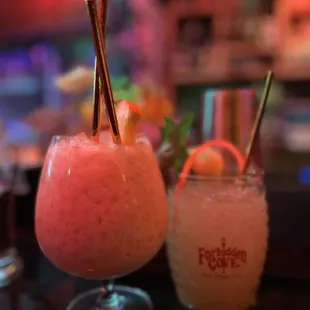 Painkiller (left) and Mai Tai (right)