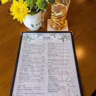 Food menu