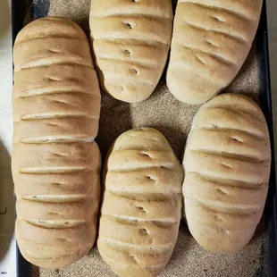 Small and large rye bread