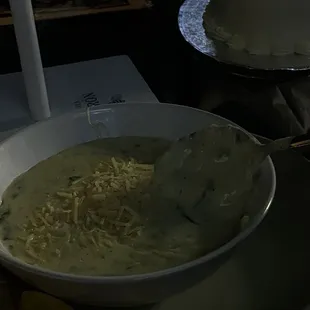 Spinach and Artichoke Dip-more like cheese soup than dip with very little spinach. Taste wasn't too bad.