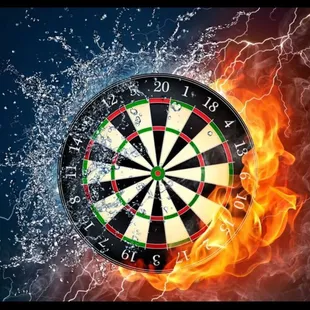 a dart on fire