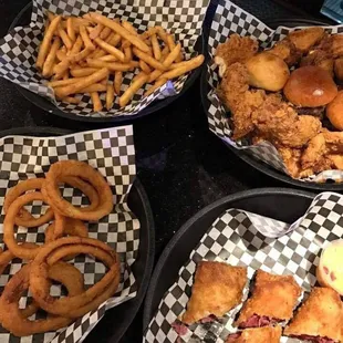 a variety of food items