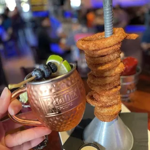 Merica Mule and Onion Ring