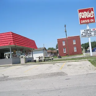 a view of the drive - in