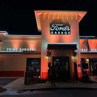 Well lit entrance