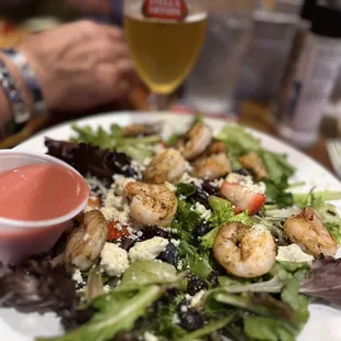 Shrimp Gorgonzola salad