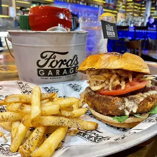 The Estate Burger with veggie patty