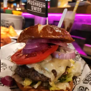 Mushroom Swiss Burger