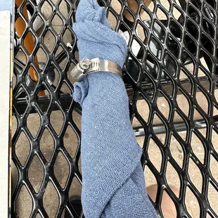 Shop rag and clamp. I like this.