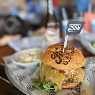 Bison burger! Awesome.