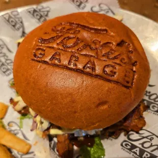 Branded bun for sandwich