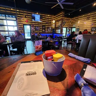 the interior of a restaurant