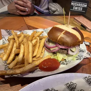 Mushroom Swiss Burger