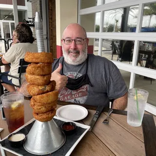 Giant Funnel Tower of Jumbo Piston Onion Rings