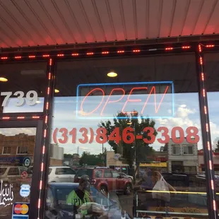 the front of the store