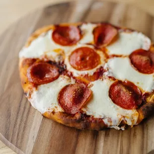 a pepperoni pizza