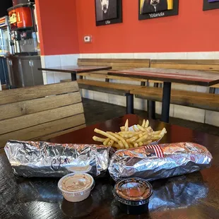 interior, burritos and wraps