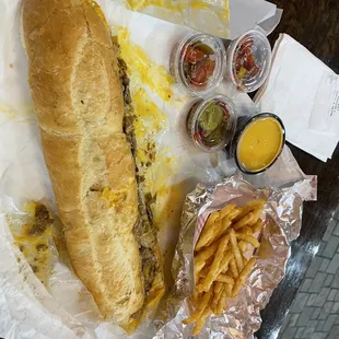 Large Cheesesteak and Cheese Fries