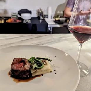 Steak and potatoes style main course